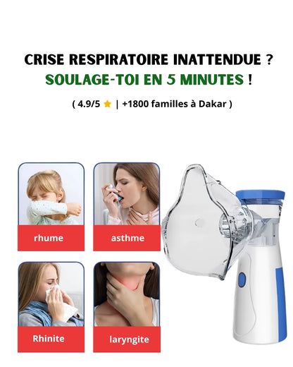 Nébuliseur Portable Certifié | Asthme, toux, bronchite